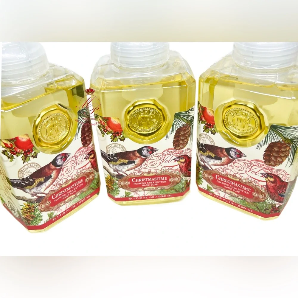 Michel Design Works Christmastime Foaming Shea Butter Hand Soap 3 x 17.8 fl oz - Picture 4 of 4